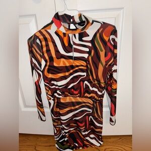 Karen Millen Women’s Long Sleeve Mini Dress